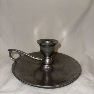 Vintage Carson Pewter chamberstick candle holder
